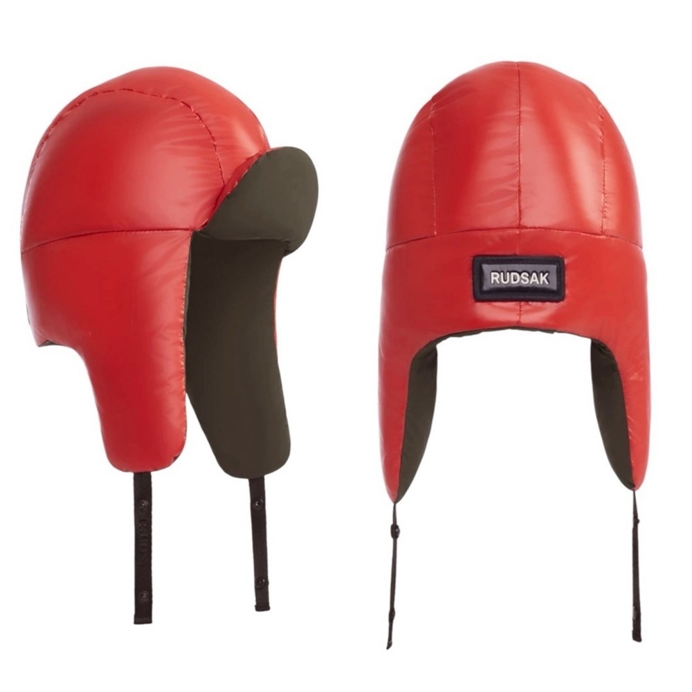 RUDSAK Red Puffer Trapper Hat